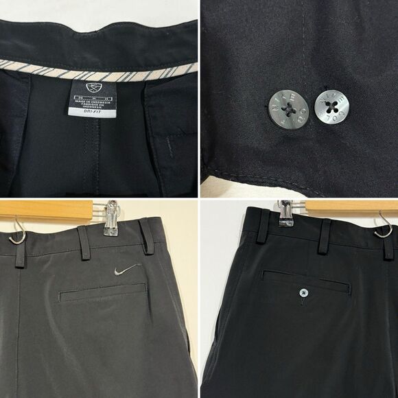 Nike Golf Dri Fit Chino Golf Shorts Men's Size 34 Performance Black - Picture 10 of 16